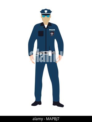 Policier télévision icône. 911 Service. Cartoon Vector illustration. Illustration de Vecteur