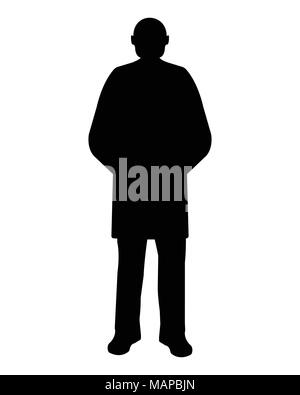 L'homme Silhouette sur fond blanc. Vector illustration. Illustration de Vecteur