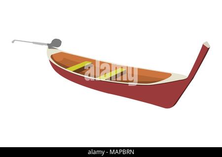 Pirogue télévision d'icône et de signer. Cartoon Vector Illustration. Illustration de Vecteur