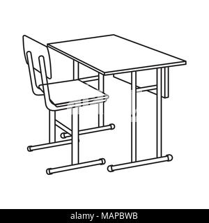 L'icône de l'école grandes lignes 24. Vector illustration isolé. Illustration de Vecteur