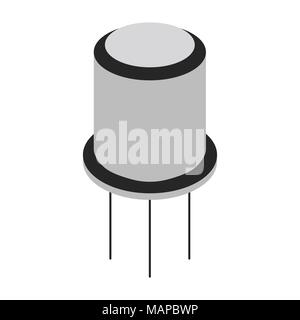 L'icône cartoon transistor. Vector illustration. Illustration de Vecteur