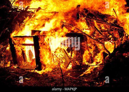 Blaze feu flamme texture background Banque D'Images