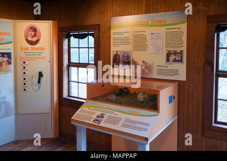 En affichage Sams cabane familiale, Pine Island Conservation Area, Florida Banque D'Images