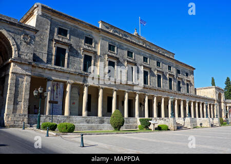 Palais de Saint-Michel et Saint-Georges Palaia Anaktora ville de Corfou île Ionienne Grèce UE Union européenne. Banque D'Images