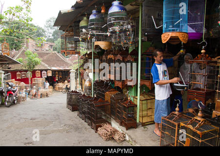 Le marché des oiseaux et des fleurs de Malang, Malang, Java Est, Indonésie, Asie du Sud, Asie Banque D'Images