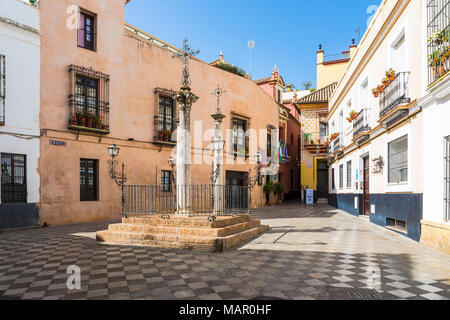 Plaza de Las Cruces, quartier Santa Cruz de Séville, Andalousie, Espagne (Andalousie), l'Europe, Banque D'Images