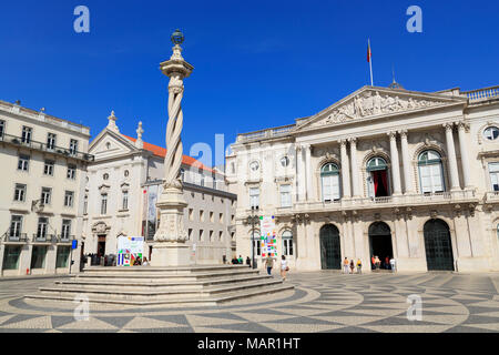 L'hôtel de ville, place municipale, Lisbonne, Portugal, Europe Banque D'Images