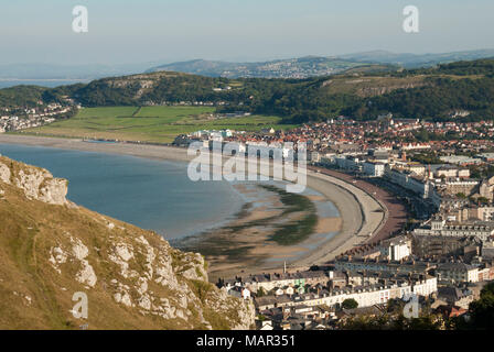 Llandudno, vu depuis le grand orme, comté de Conwy, au nord du Pays de Galles, Royaume-Uni, Europe Banque D'Images