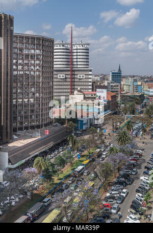 Kenyatta Avenue, Nairobi, Kenya, Afrique de l'Est, l'Afrique Banque D'Images