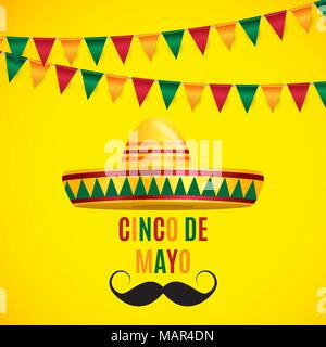 Le Cinco de Mayo maison de fond. Vector illustration Illustration de Vecteur