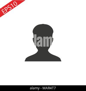 Personne. Seule simple icône sur fond blanc. Vector illustration. Illustration de Vecteur