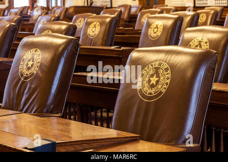 La Chambre des représentants du Texas State Capitol building situé dans le centre-ville d'Austin Banque D'Images