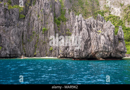 Paysage pittoresque île tropicale, El Nido, Palawan, Philippines Banque D'Images