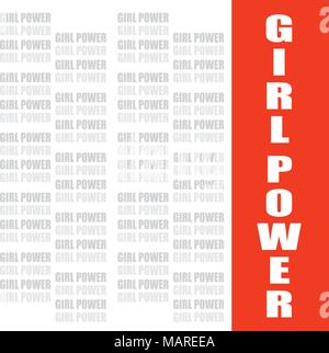 Girl power word, vector background Illustration de Vecteur