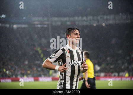Turin, Italie. 06Th avr, 2018. Paulo Dybala lors de la Ligue des Champions match Juventus FC vs Real Madrid. Le Real Madrid a gagné 0-3 à l'Allianz Stadium, à Turin, Italie 3e 2018 Credit : Alberto Gandolfo/Pacific Press/Alamy Live News Banque D'Images