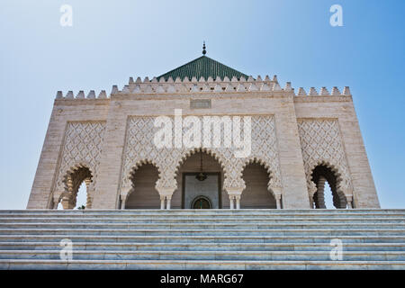 Mausolée de la famille royale Mohammed V et la mosquée de Rabat, Maroc Banque D'Images