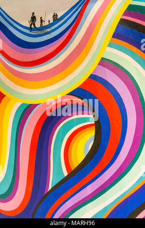 L'oeuvre d'art multicolore multicolore art graphique design graphique art arc-en-ciel Banque D'Images