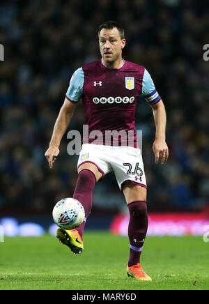 Aston Villa's John Terry lors de la Sky Bet Championship match à Villa Park, Birmingham. Banque D'Images