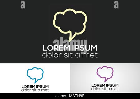 Logo chat cloud vector Illustration de Vecteur