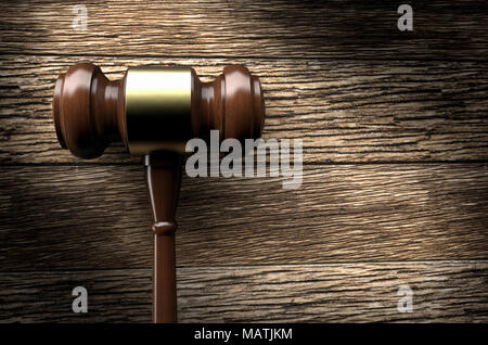 Le rendu 3D d'une enchère/justice gavel Banque D'Images