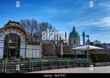 Otto Wagner Pavillon am Karlsplatz Banque D'Images