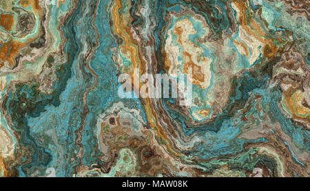 La mosaïque de pierre gemme brute turquoise texture. Arrière-plan coloré. Illustration 2d Banque D'Images