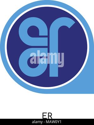 Logo er isolé sur fond blanc pour votre site web, mobile et app design Illustration de Vecteur