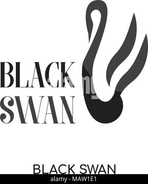 Logo cygne noir isolé sur fond blanc pour votre site web, mobile et app design Illustration de Vecteur