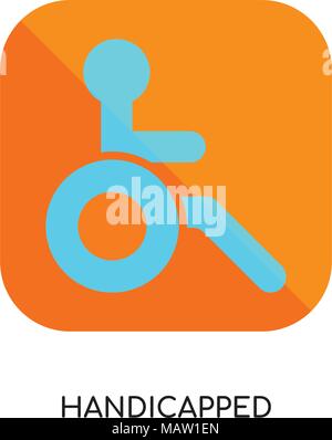 Logo handicapé isolé sur fond blanc pour votre site web, mobile et app design Illustration de Vecteur