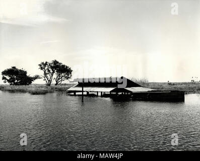 Maison de la pompe immergée, confiance, sélection de Rhodésie Polder pilote de Kafue en Zambie, la Rhodésie du Sud, 1957 Banque D'Images