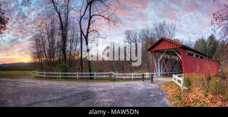 Le pont couvert d'Everett en Ohio Banque D'Images