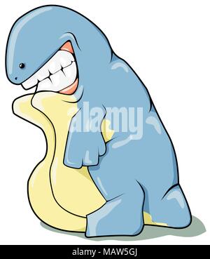 Vector cartoon humoristique conception créature, vertical, sur fond blanc Illustration de Vecteur