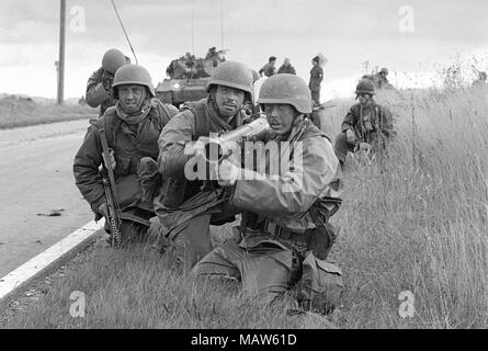 Exercices de l'OTAN en Allemagne, les troupes canadiennes (octobre 1983) Banque D'Images