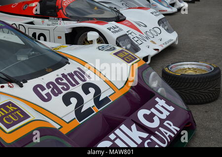 Le Mans Jaguar XJR-9 à la 73 e réunion des membres 2015 Goodwood. Banque D'Images