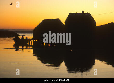 Soirée à Peggy's Cove. Un village de pêcheurs dans la province canadienne de la Nouvelle-Écosse Banque D'Images