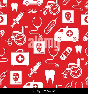 Vecteur de la médecine en couleur rouge motif transparent Illustration de Vecteur