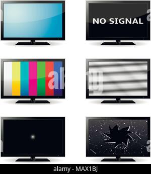 Téléviseur LCD, vector illustration réaliste Illustration de Vecteur