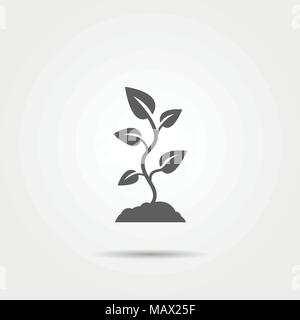 L'icône de germination des plantes Illustration de Vecteur