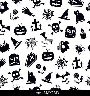 Vector background Halloween. Modèle sans couture. Illustration de Vecteur