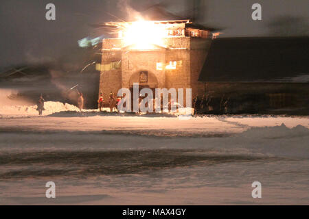 Bicentenaire de la bataille de reconstitution du fort Niagara, 1813 Banque D'Images