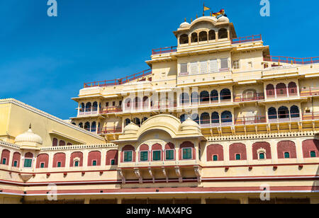 Chandra Mahal à la ville de Jaipur Palace Complex - Rajasthan, Inde Banque D'Images