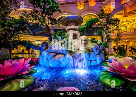 Printemps japonais jardin dans le Bellagio, Las Vegas, Narvarda), États-Unis Banque D'Images