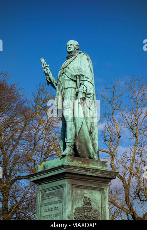 Statue de Frédéric le maréchal duc de York (par Thomas Campbell, 1839), l'Esplanade du Château d'Édimbourg, Écosse, Royaume-Uni Banque D'Images