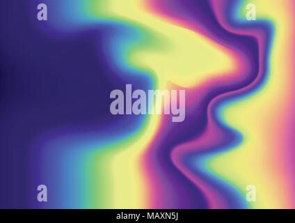 Huile métallique irisé swirl background vector pattern. Illustration de Vecteur