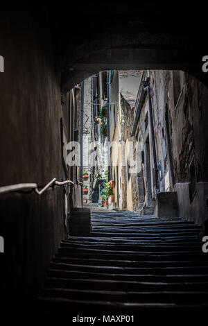 Vues Idillic de la belle ville de Cortona en Toscane, Italie Banque D'Images