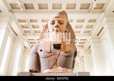 Le Roi Ramsès II au British Museum, London, UK Banque D'Images