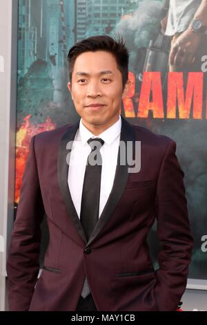 Los Angeles, CA, USA. 4ème apr 2018. David un au niveau des arrivées pour Premiere RAMPAGE, Microsoft Theatre, Los Angeles, CA, le 4 avril 2018. Credit : Priscilla Grant/Everett Collection/Alamy Live News Banque D'Images