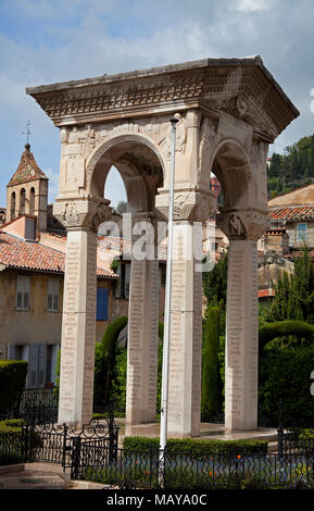 Aux Grassois Morts pour la France, monument de guerre à la cathédrale Notre-Dame du Puy, vieille ville de Grasse, Alpes-Maritimes, France du Sud, France, Europe Banque D'Images