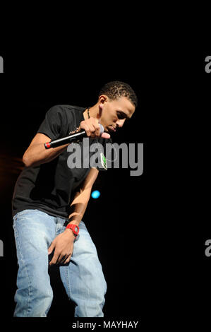 Khleo Thomas fonctionne à l'été à explosion LA Sports Arena le 20 août 2011 à Los Angeles, Californie. Banque D'Images