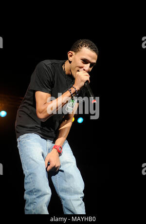 Khleo Thomas fonctionne à l'été à explosion LA Sports Arena le 20 août 2011 à Los Angeles, Californie. Banque D'Images